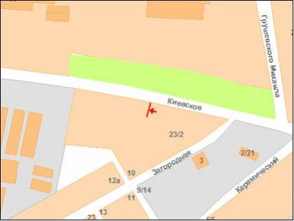 Billboard B in Poltava st.K.Sosse, 25 (Avtorynok) scheme