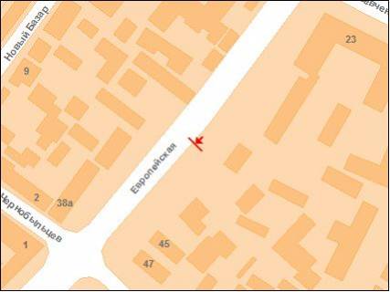 Billboard B in Poltava st.Frunze naprotiv centr.rynka scheme