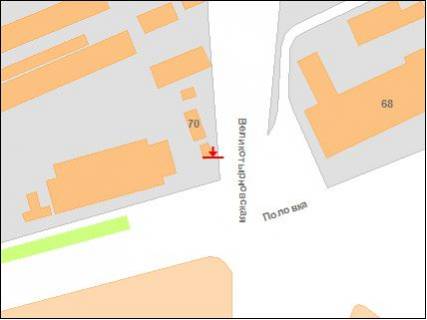 Billboard A in Poltava st.Polovka, 70 scheme