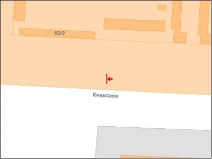 Billboard A in Poltava st.K.Sosse, 84 (naprotiv Epicentra) scheme