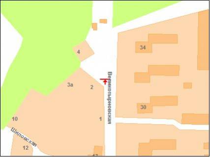 Billboard B in Poltava st.V.Tyrnovskaa - Sady-1 scheme