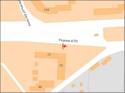 Billboard A in Poltava st.Krasina, 75 (rynok Sady-2) scheme