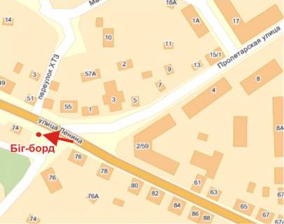 Billboard B in Poltava, 3х6  Nebesnoi Sotni st. (Lenina) ta A.Kukobi st.(Proletars'ka)perehr. scheme