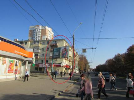 Billboard B in Poltava, 3х6  Sobornosti st. (Zovtneva) - Duhova st. Photo 1