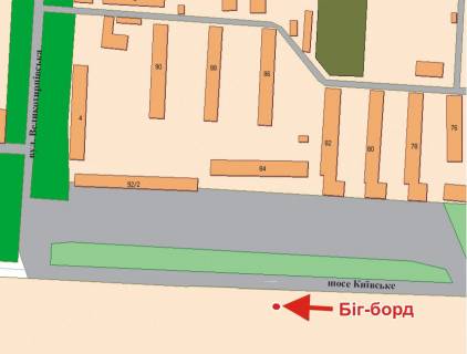 Billboard A in Poltava, 3х6  K.Sose st., 84 (navproti Epicentru) scheme