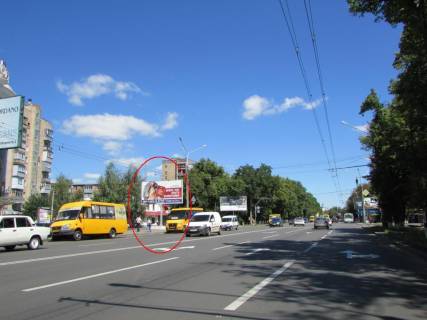 Billboard B in Poltava, 3х6  O.Visni st. - Evropejs'ka st. (Frunze) Photo 1
