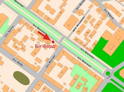 Billboard A in Poltava, 3х6  Sobornosti st. (Zovtneva),55 scheme