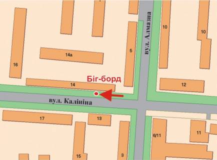 Billboard A in Poltava, 3х6  I. Mazepi st. (Kalinina), 14 scheme