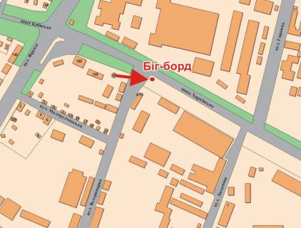 Billboard A in Poltava, 3х6  H.Sose st.- Veterinarna st. scheme