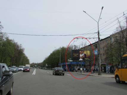 Billboard A in Poltava, 3х6  Evropejs'ka st. (Frunze), 65 Photo 1