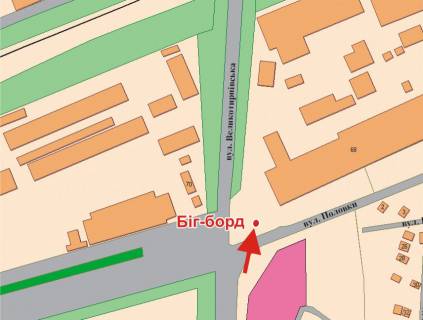 Billboard A in Poltava, 3х6  V.Tirnivs'ka st. - Polovka st. scheme