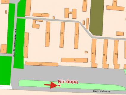 Billboard B in Poltava, 3х6  K.Sose st., 84 scheme