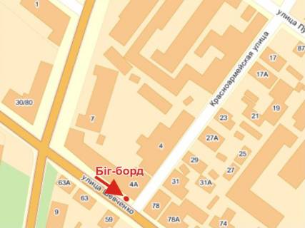 Billboard  in Poltava, 3х6  Sevcenka st., 63 scheme