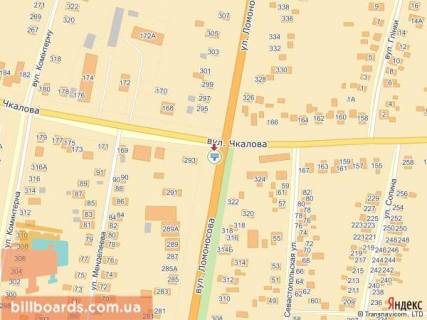 Billboard A in Melitopol st.Lomonosova 293 scheme