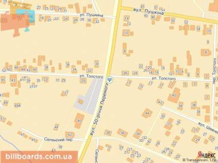 Billboard A in Melitopol p-t. 50 let Pobedy 14 scheme