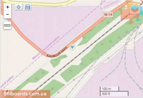 Billboard B in Melitopol, 6x3  st.Kahovskoe sosse. ZD 2 scheme