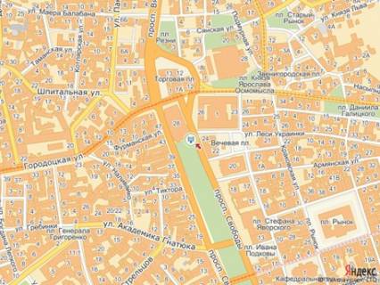 Cityscroll A in Lviv, 1.2x1.8  av.Svobodi 28, (Opernij teatr) pravoruc vid vhodu scheme