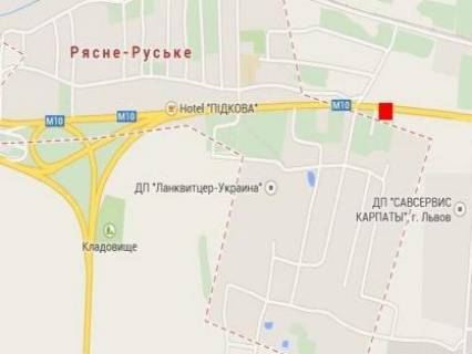 Billboard A in Lviv, 3х6  L'viv-Rasne-Rus'ka, viizd z mista scheme