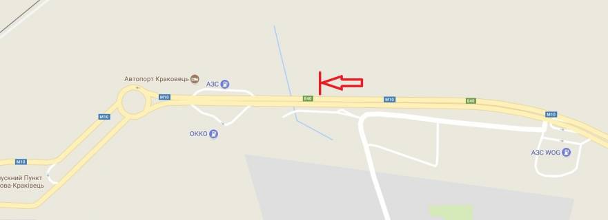 Billboard A in Lviv route, 3х6  M 10 L'viv-Krakivec', km 69+020, pravoruc scheme