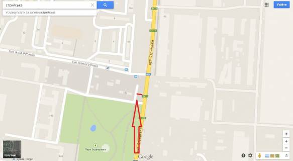 Billboard B in Lviv, 2,95×2,95  st.Strijs'ka_144_Rubcaka TC FABRIK scheme