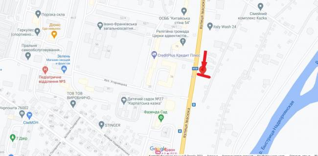 Billboard B in Ivano-Frankivsk, 3х6  st. Ivasuka, 23 scheme