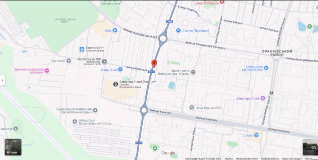 Scrolller, Scroll A in Lviv, 2,3х3,14  st.Kul'parkivs'ka_do_st.Sirec'ka (Nova Linia, TVK Pivdennij, TC Victoria Gardens) - 396402 scheme