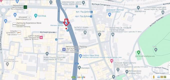 Citylight A in Lviv, 1,2х1,8  Pr. V'aceslava Cornovola, 41 (misce No2) TC FORUM scheme