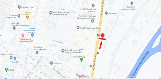 Billboard A in Ivano-Frankivsk, 3х6  st. Ivasuka, 23 scheme