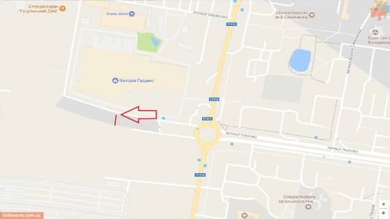 Citylight B in Lviv av.Cornovola - st.Kulisa,44 TC FORUM (zupinka gr.transportu) scheme