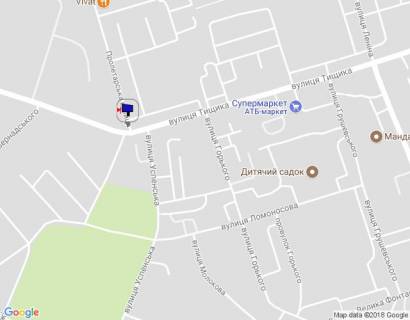 Billboard B in Uman, 6х3  st.Get'mans'ka (Proletarska), 1a, navproti, (klub "Saga") pocatok st.Tisika,storona B scheme