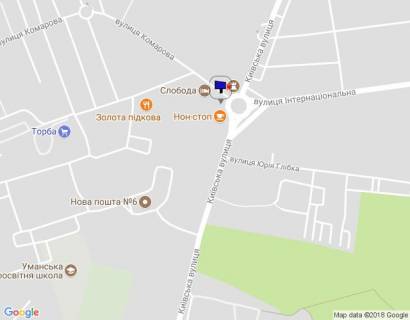 Billboard A in Uman, 6х3  pl.Peremogi, pomiz st.Kiivs'kou i st.Komarova,  (zliva vid tanka), LIVIJ, storona A scheme