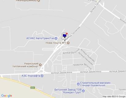 Billboard A in Uman, 6х3  (st.Geroiv Stalingradu) st. Teplicna, 6-d, na razmezuvanni, napramok vid st.Energeticna (napramok na GRS, bila STO "Al'fa") VERHNIJ, storona A, scheme