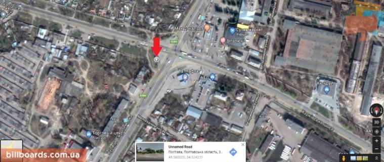 Billboard A in Poltava g.Poltava st.Frunze/Kievskoe sosse scheme