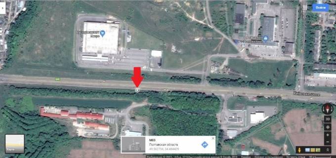 Megaboard A in Poltava, 3*12  trasa Kiiv- Harkiv v`izd v m. Poltavu zi storoni Kieva naproti supermarketa  METRO scheme