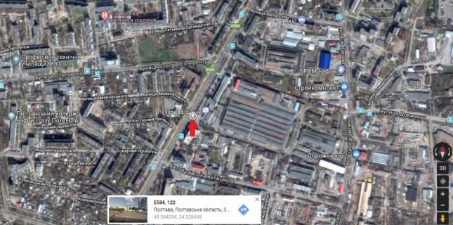 Billboard B in Poltava, 3*6  m.Poltava,st.Evropejs'kaa, 167, viizd z Poltavi na trasu Kiiv- Harkiv,200m do supermarketa Sil'po ta Makdonal'su. scheme