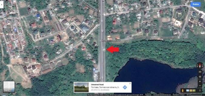 Billboard B in Poltava trasi, 3*6  trasa Kiiv- Harkiv km,321+900 viizd z Poltavi na Kiiv (pmt.Cigans'ke) scheme