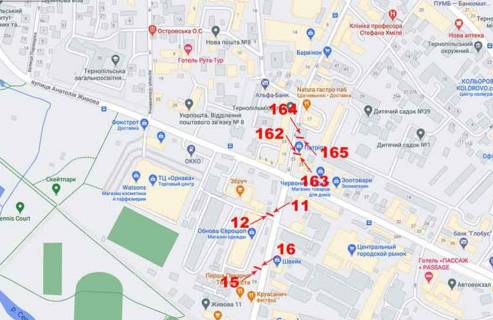 Citylight A in Ternopil, 1,2х1,8  Septic'kogo (rinok) scheme