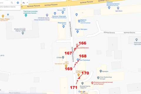 Citylight A in Ternopil Saskevica ,1 scheme