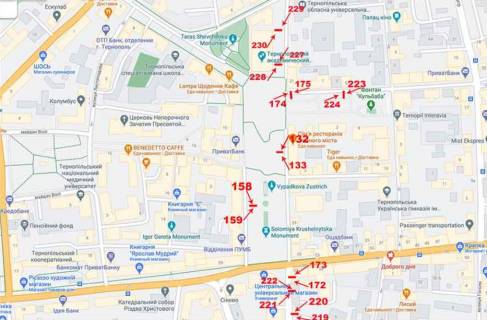 Citylight A in Ternopil bul'var T.Sevcenka, kaznacejstvo CUM scheme