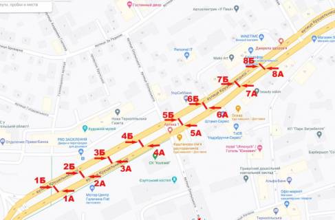 Citylight A in Ternopil Krusel'nic'ka,16 scheme