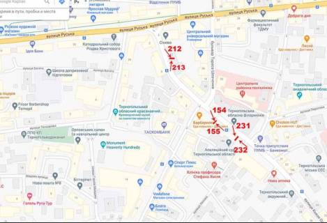 Citylight A in Ternopil st.Ostroz'kogo (bila "Barbaresko") scheme