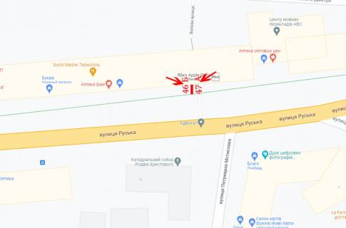 Citylight A in Ternopil Rus'ka (bila arki) scheme