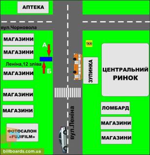 Citylight A in Berdychiv Zitomirskaa, 12 sleva scheme