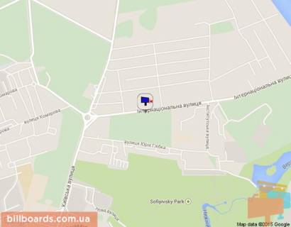 Billboard B in Uman, 3х6  st. Internacional'naa,  naprotiv 41 No3 scheme