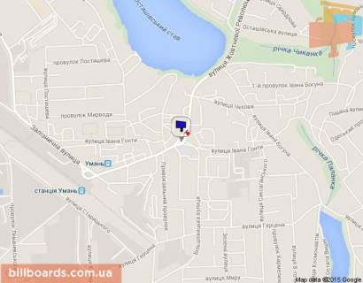 Billboard C in Uman, 3х6  pl. Ivangorods'ka (14 sk) scheme