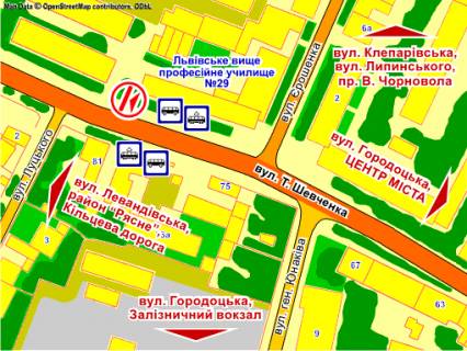 Scrolller, Scroll A in Lviv st. Sevcenka (navproti bud. 77, parna storona), rozmir 2,3 h 3,2 m skroll - 139832 scheme