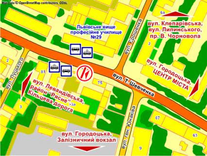 Scrolller, Scroll B in Lviv st. Sevcenka, 77 (bila zupinki), rozmir 2,3 h 3,2 m skroll - 176618 scheme
