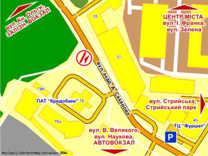 Scrolller, Scroll B in Lviv st. Saharova (parna storona, navproti bud. 37), rozmir 2,3 h 3,2 m, skroll - 158239 scheme
