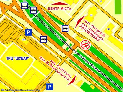 Scrolller, Scroll A in Lviv av. Cerv. Kalini - st. Kozlovs'kogo, (bila zupinki ), misce 5, rozmir 2,3 h 3,2 m, skroll - 193170 scheme