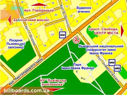 Citylight A in Lviv per. st. Listopadovogo Cinu - Universitets'koi scheme